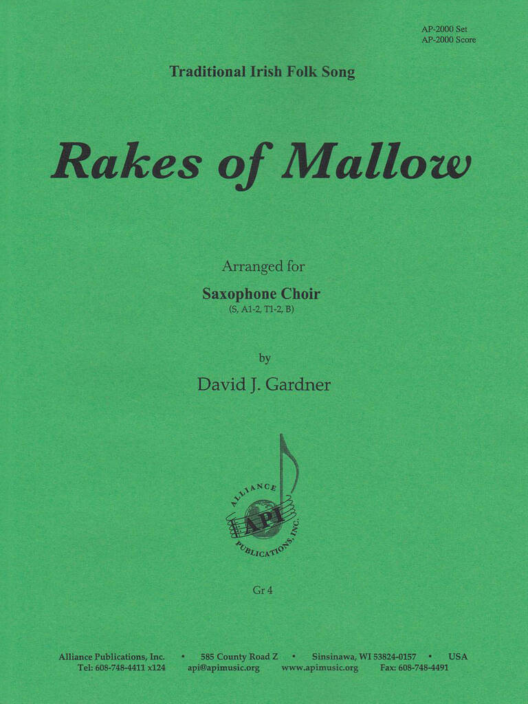 Rakes Of Mallow - Irish - Sax Chr -saattb